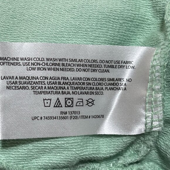 Orvis Women's Pullover Top Shirt Stripe Hoodie Long Sleeve Green White Size L La - Picture 6 of 9